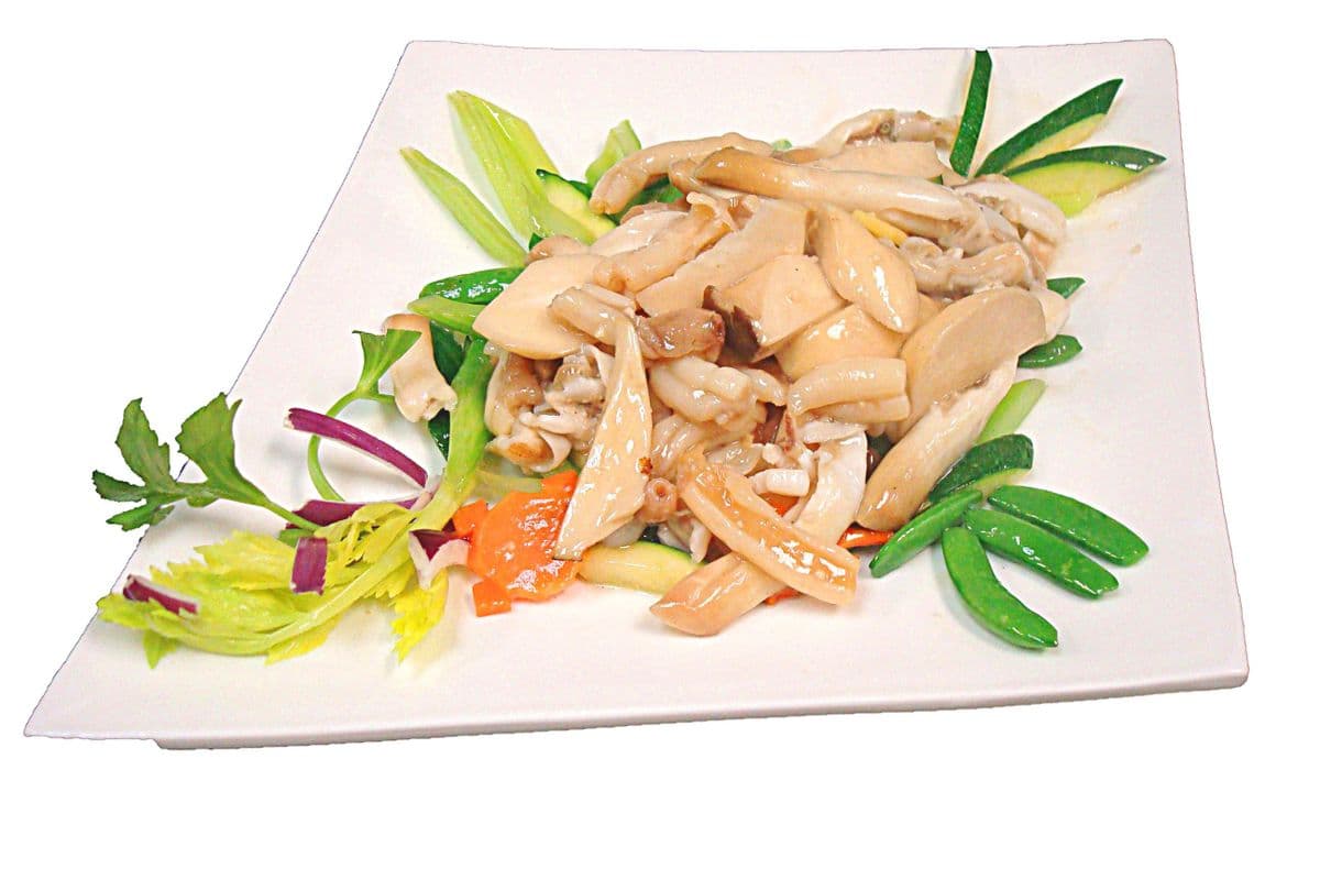78. Stir-Fried Sea Cucumber and King Mushroom 皇子菇桂花蚌