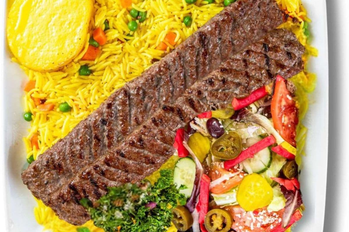 Beef Kabob Plate (2 skewer)