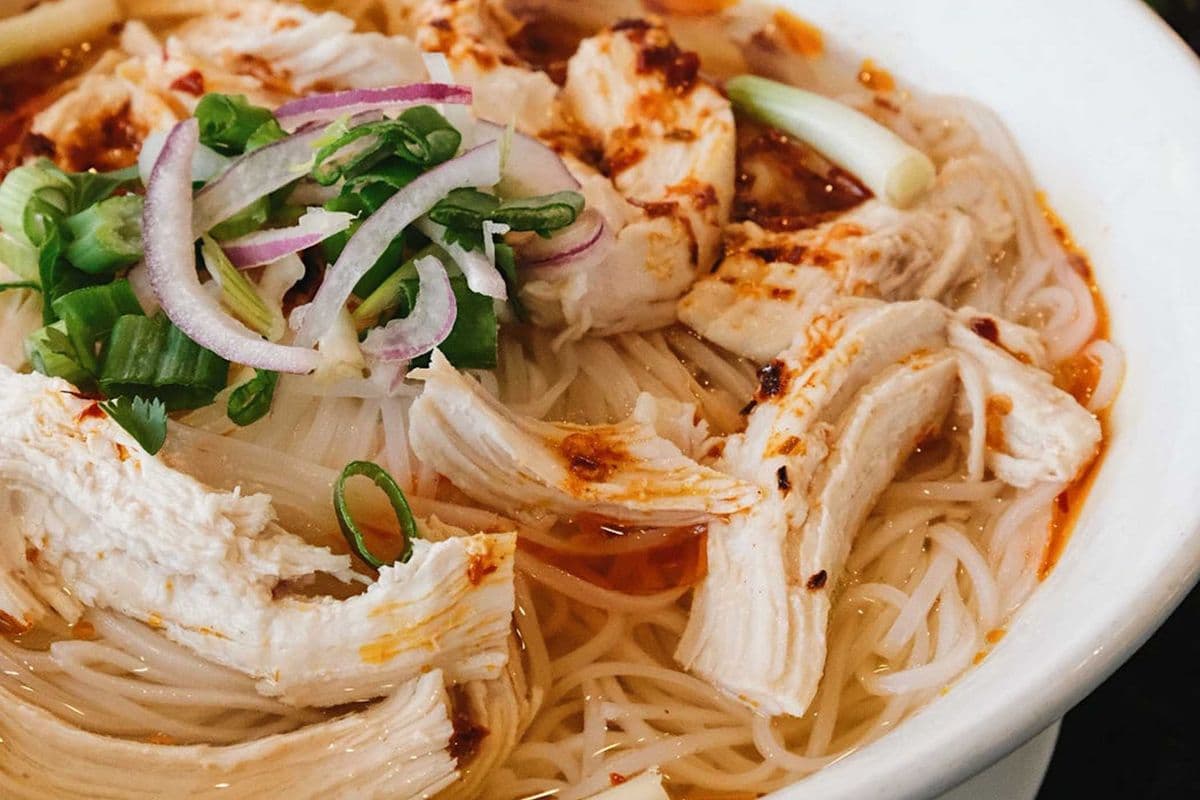 26. Rice Noodle Soup with Chicken Satay