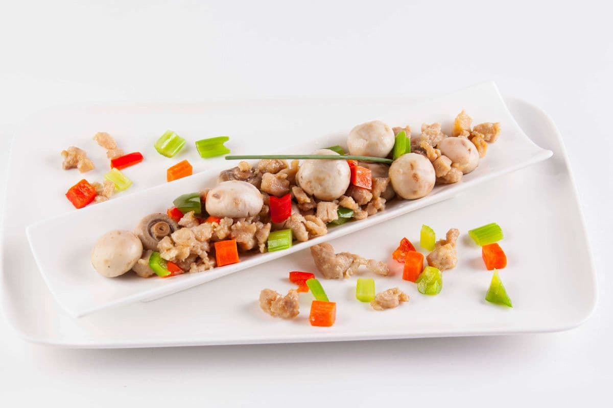 Chicken with Mushrooms with rice