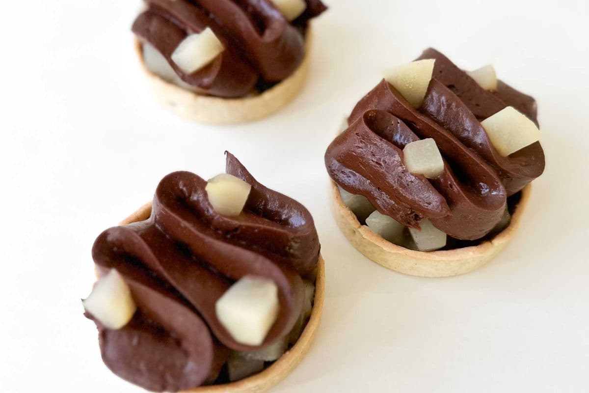 Tartelette aux poires et au chocolat / Pear & Chocolate Tart