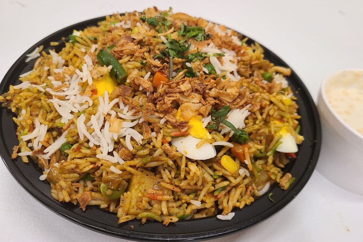 Egg Biryani with Raita