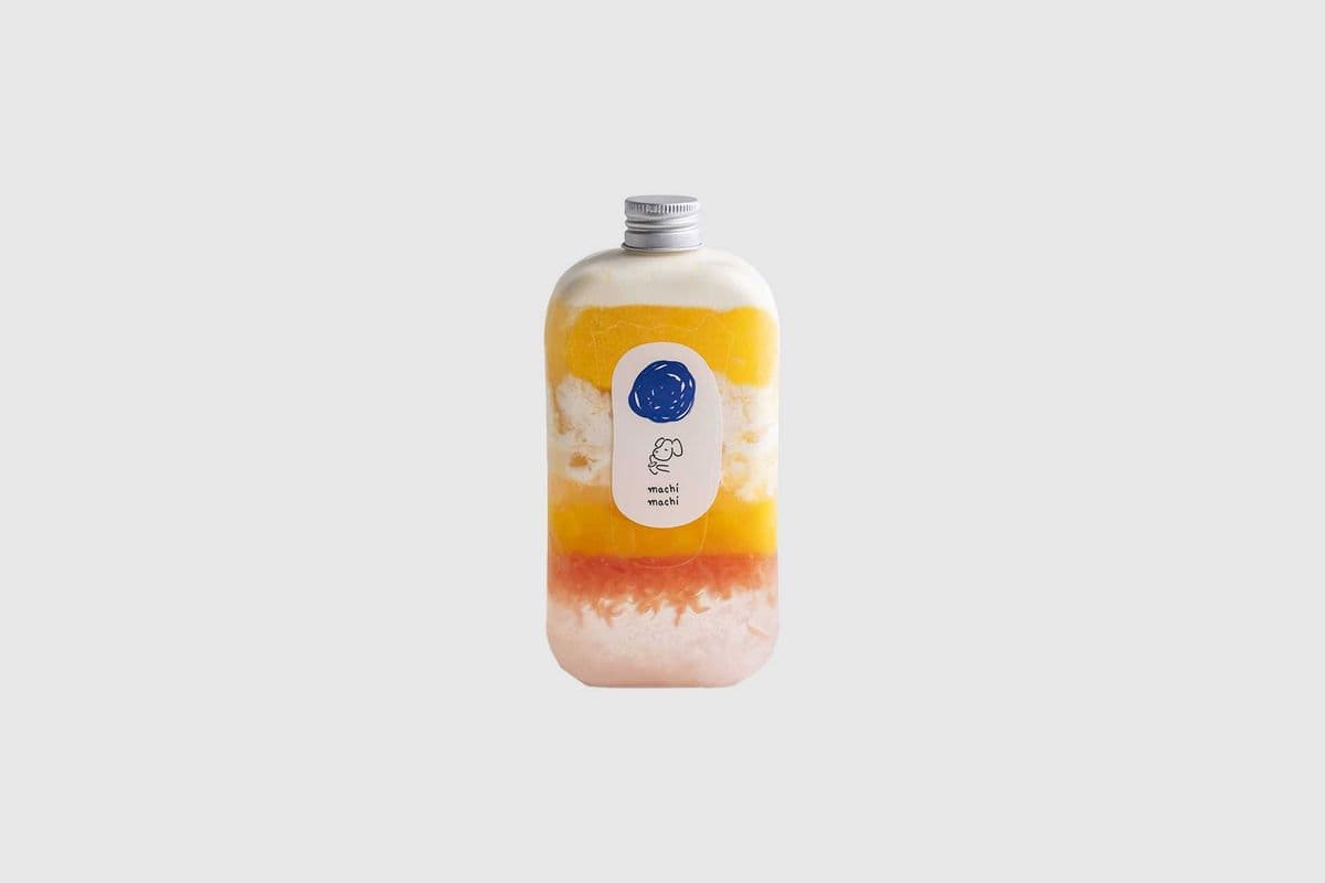 Cream Foam Mango Smoothie with Grapefruit Jello