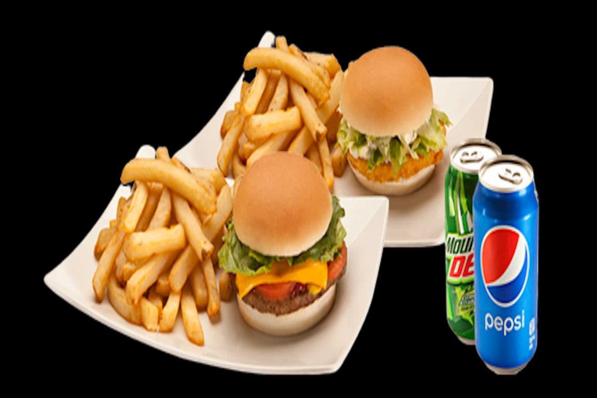 Any Two Burger Platters and Two Cans of Pop