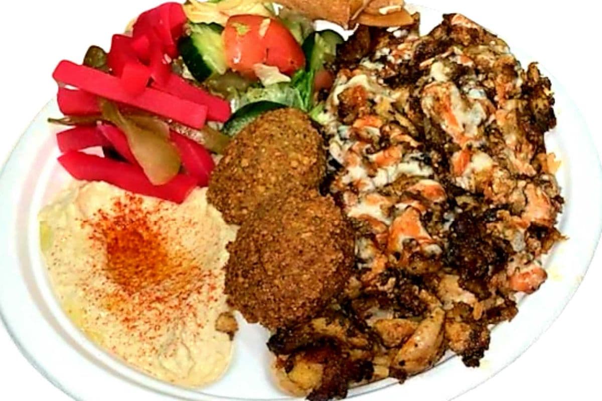 Mixed Chicken and Falafel Plate