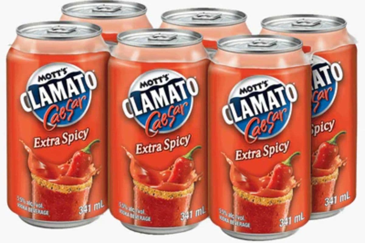 Mott's Clamato Caesar Spicy (6 x 341 ml Cans)
