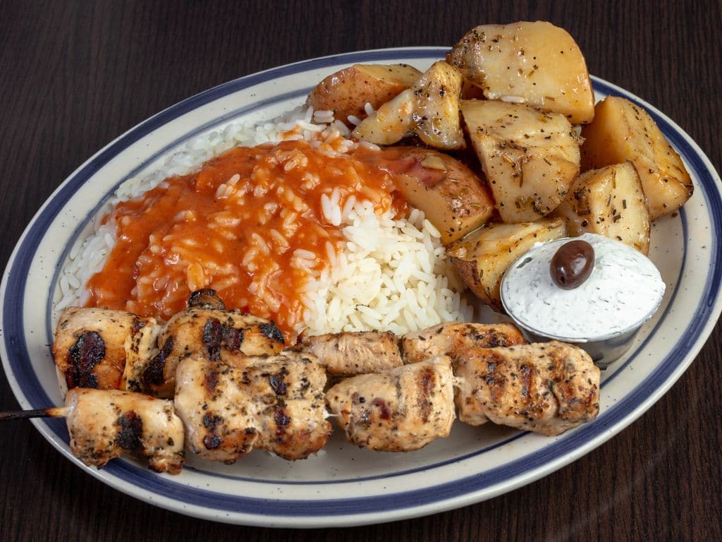 Chicken Souvlaki Platter