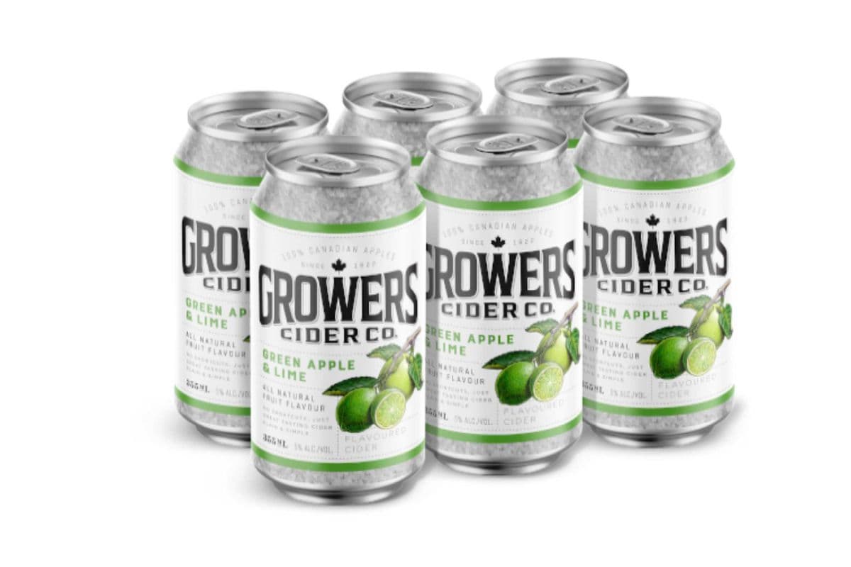 GROWERS APPLE LIME 6 CANS (355 ML) (1 x 355 ML)