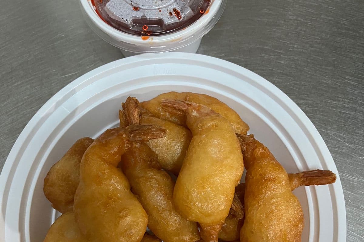 Deep Fried Prawns with Sweet and Sour on the Side 甜酸炸虾(14pcs)