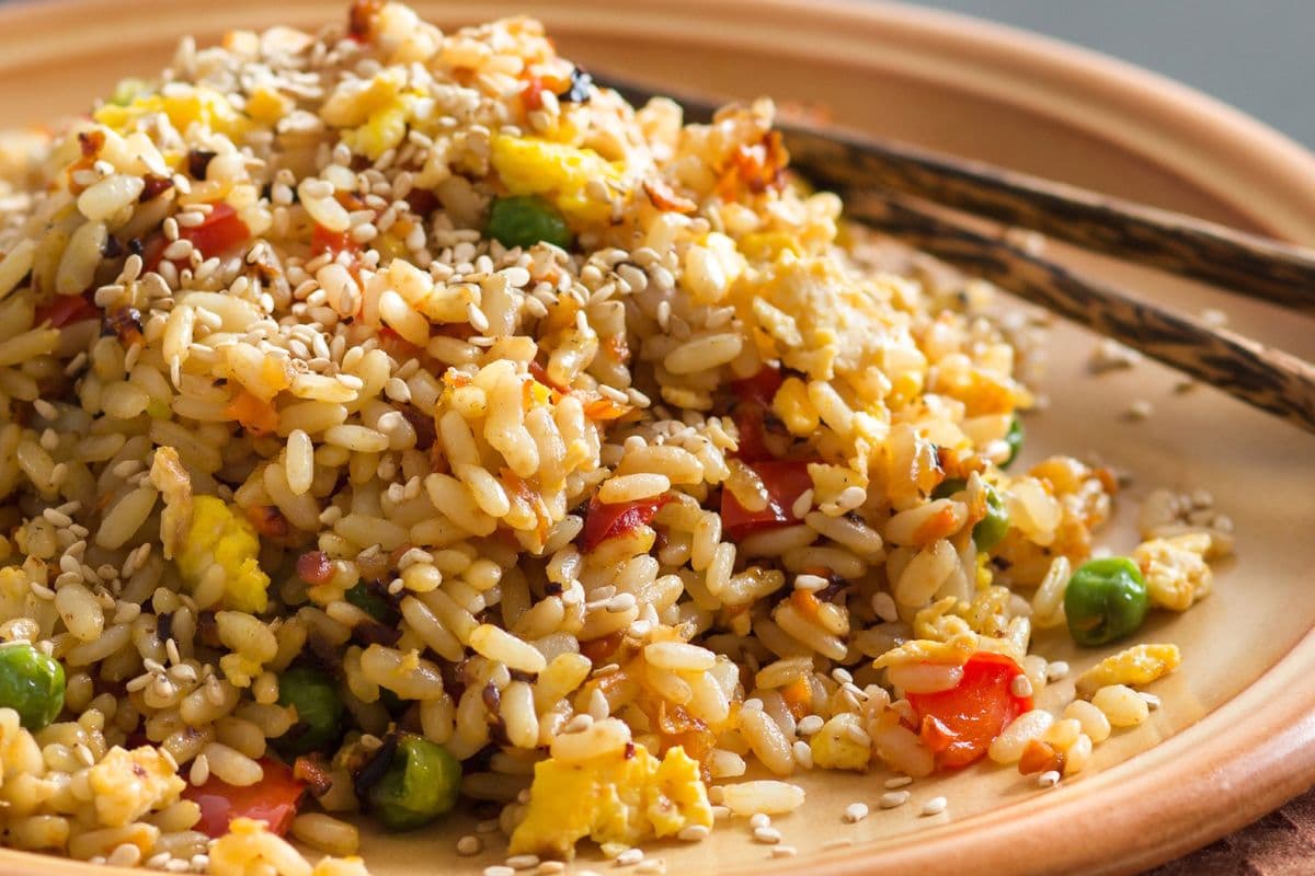 Riz frit avec une sauce de crevettes thaï choix de crevettes / Fried Rice With a Shrimp Sauce Thai Choice of Prawns