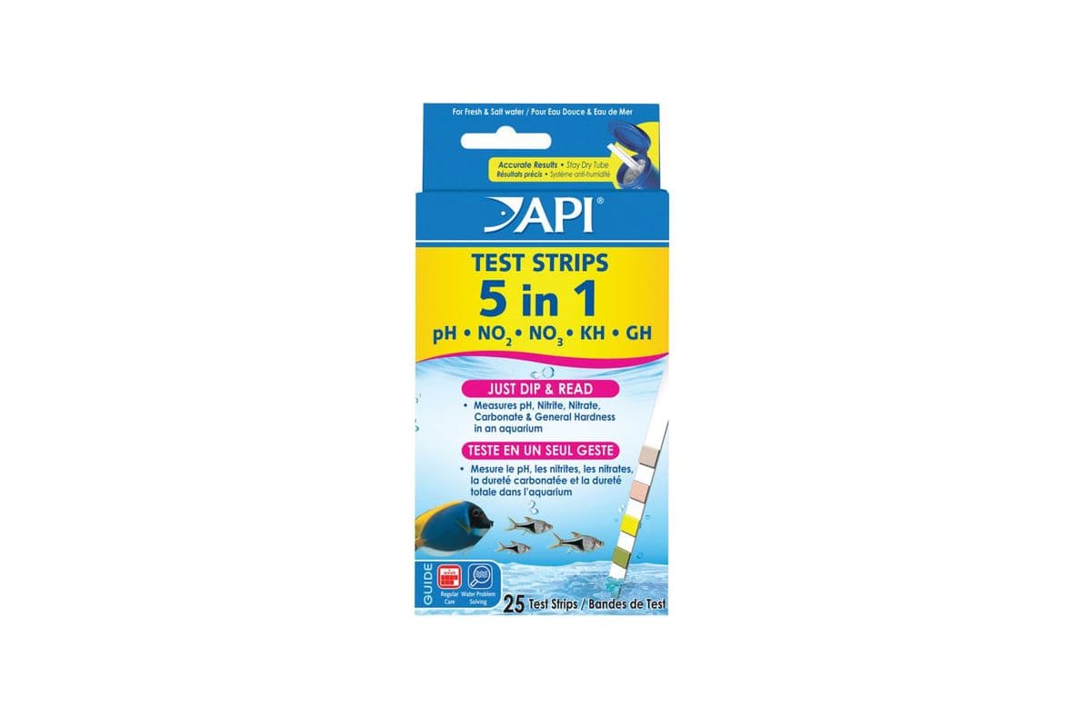 API 5 in 1 Aquarium Test Strips - 25 pk
