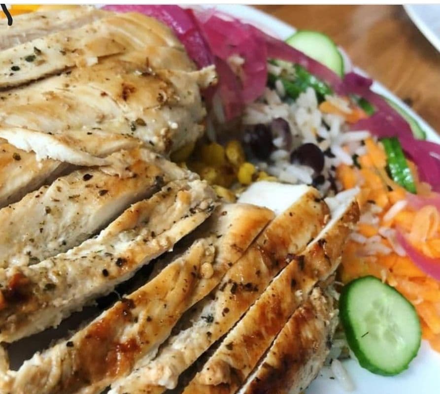 Rainbow Power Bowl with Chicken