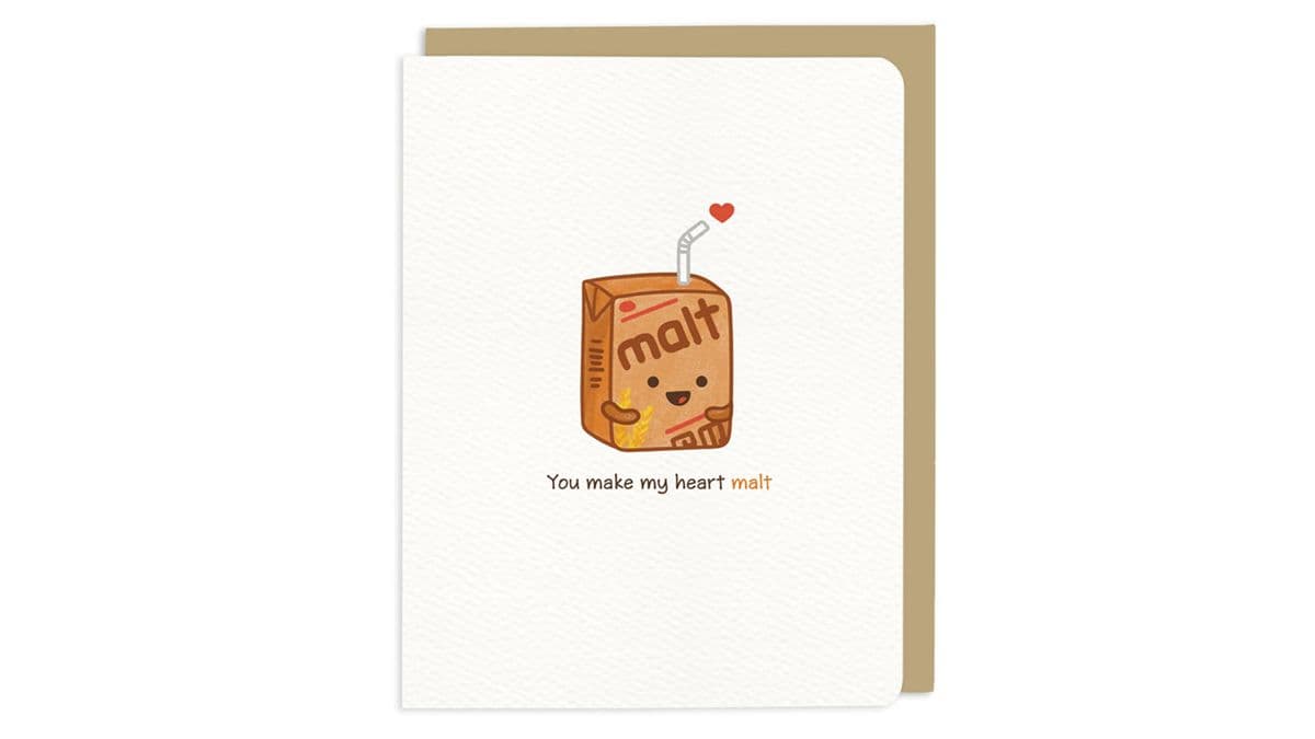 Card: You Make My Heart Malt