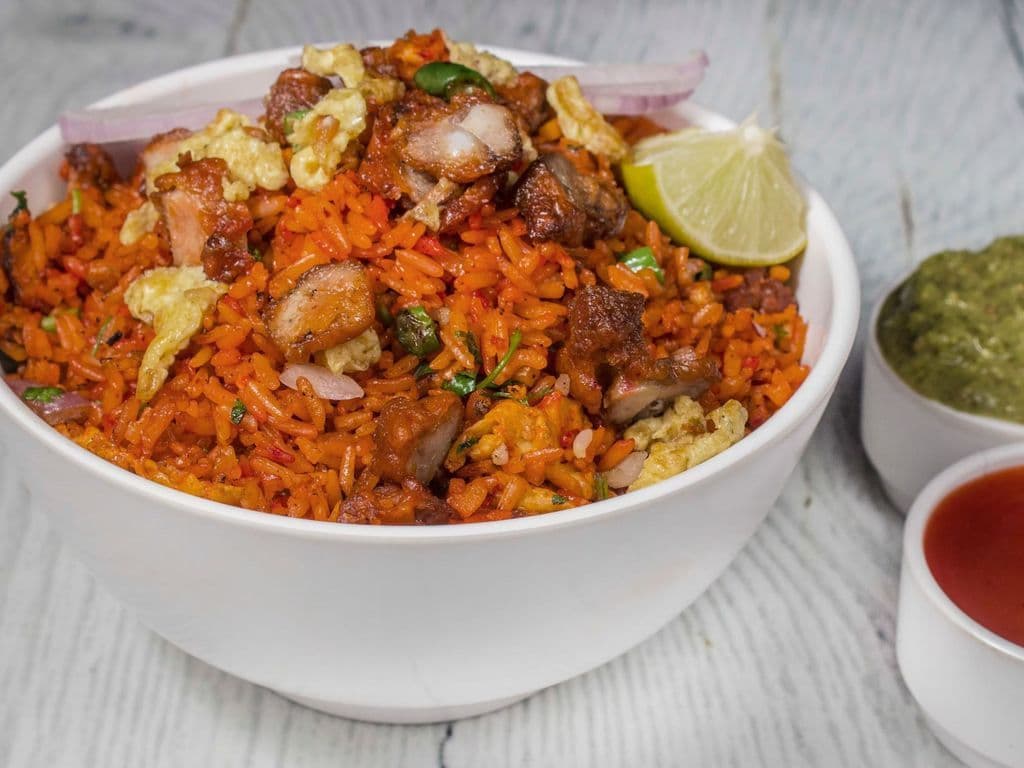 Schezwan Chicken Hakka Fried Rice