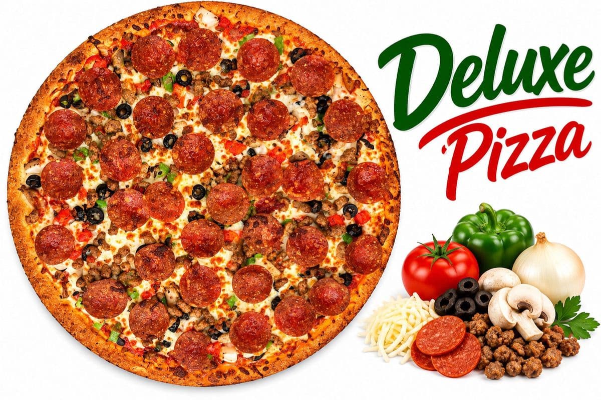 Medium Deluxe Pizza