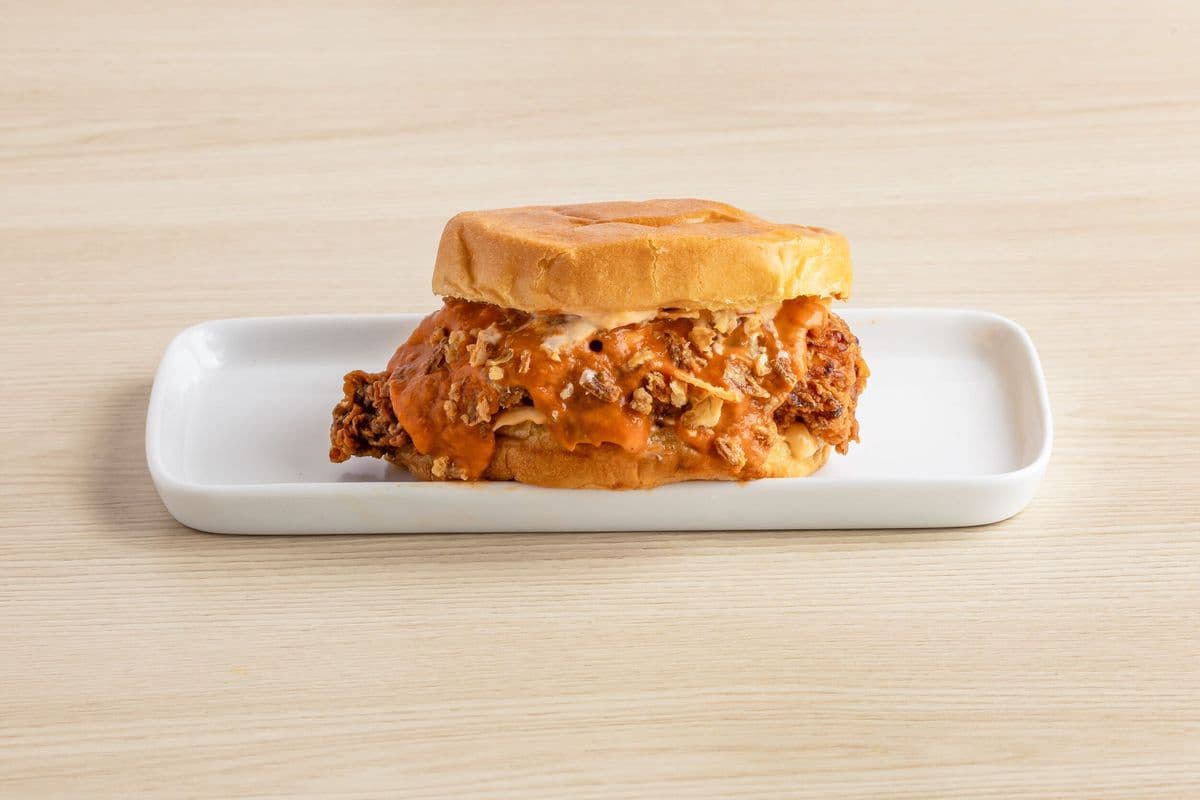 Fried Butter Chicken Burger