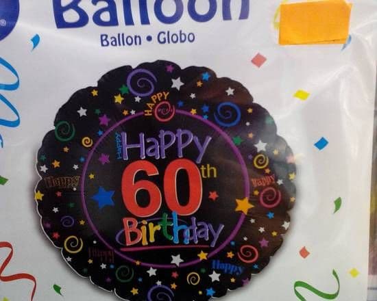 18" Round Foil Balloon (60th Birthday)