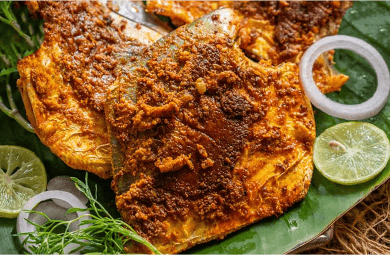Whole Pomfret Dopiaza