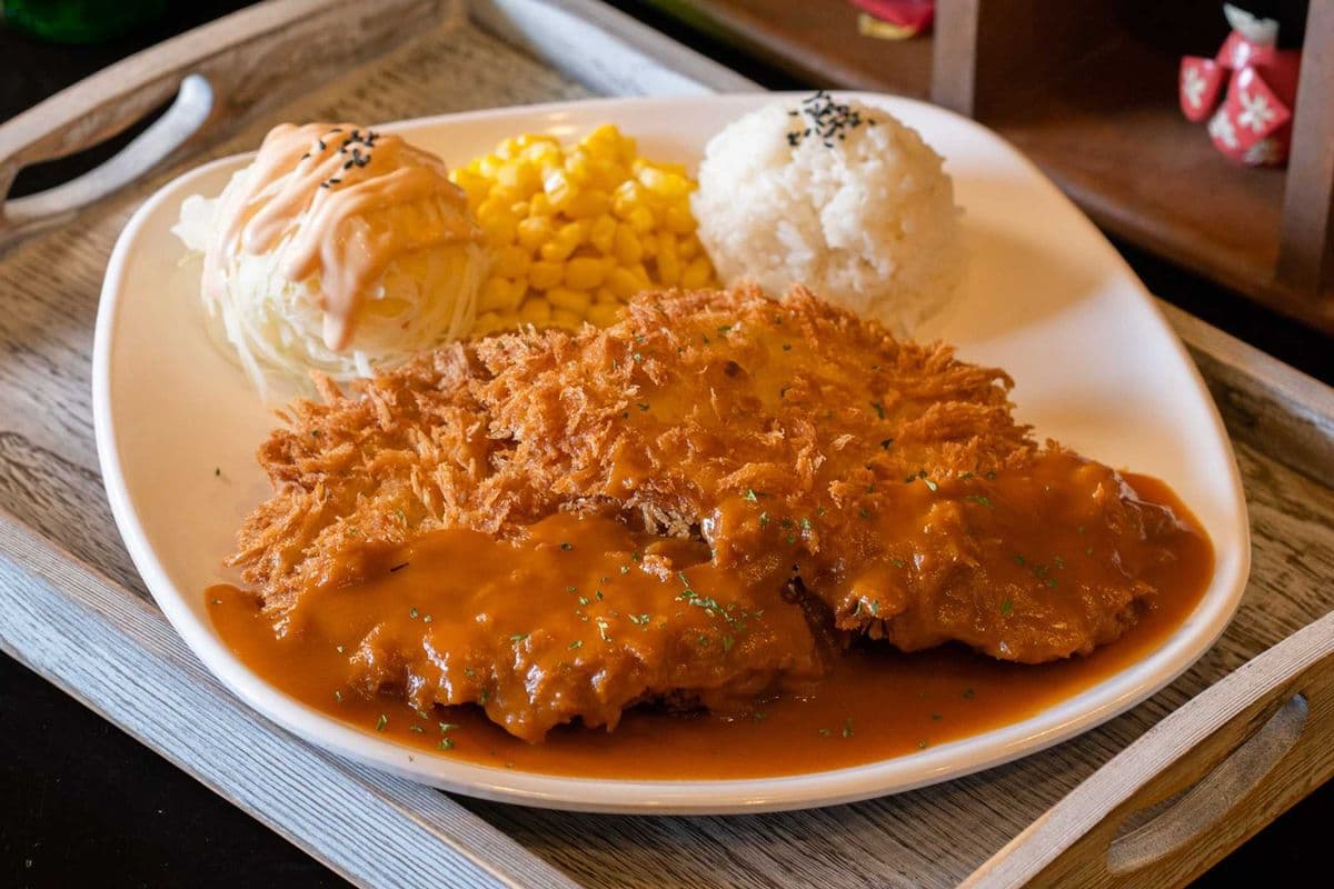 Brown Teishoku (Pork and Chicken Combo)