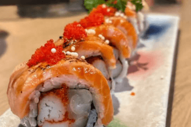 Seared Ebi Salmon Roll