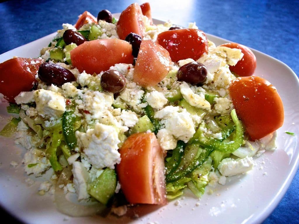 GREEK SALAD with CHICKEN