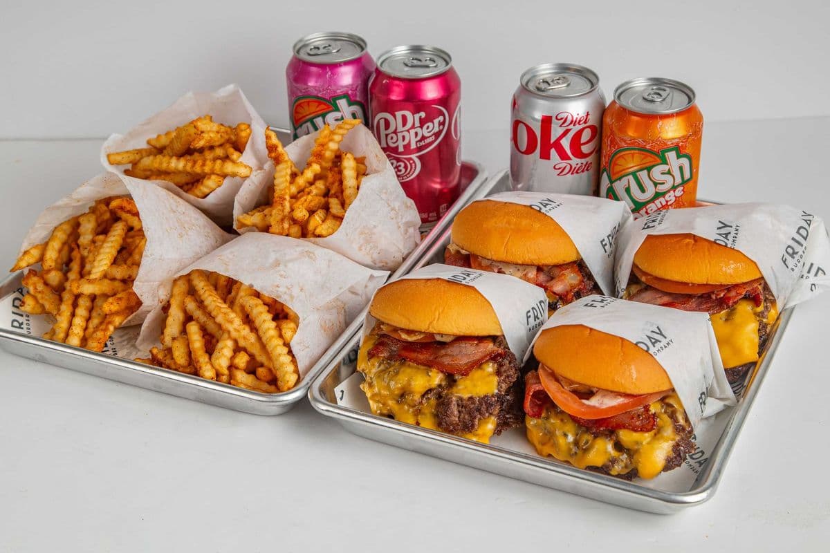 Double Friday Burgers for Four