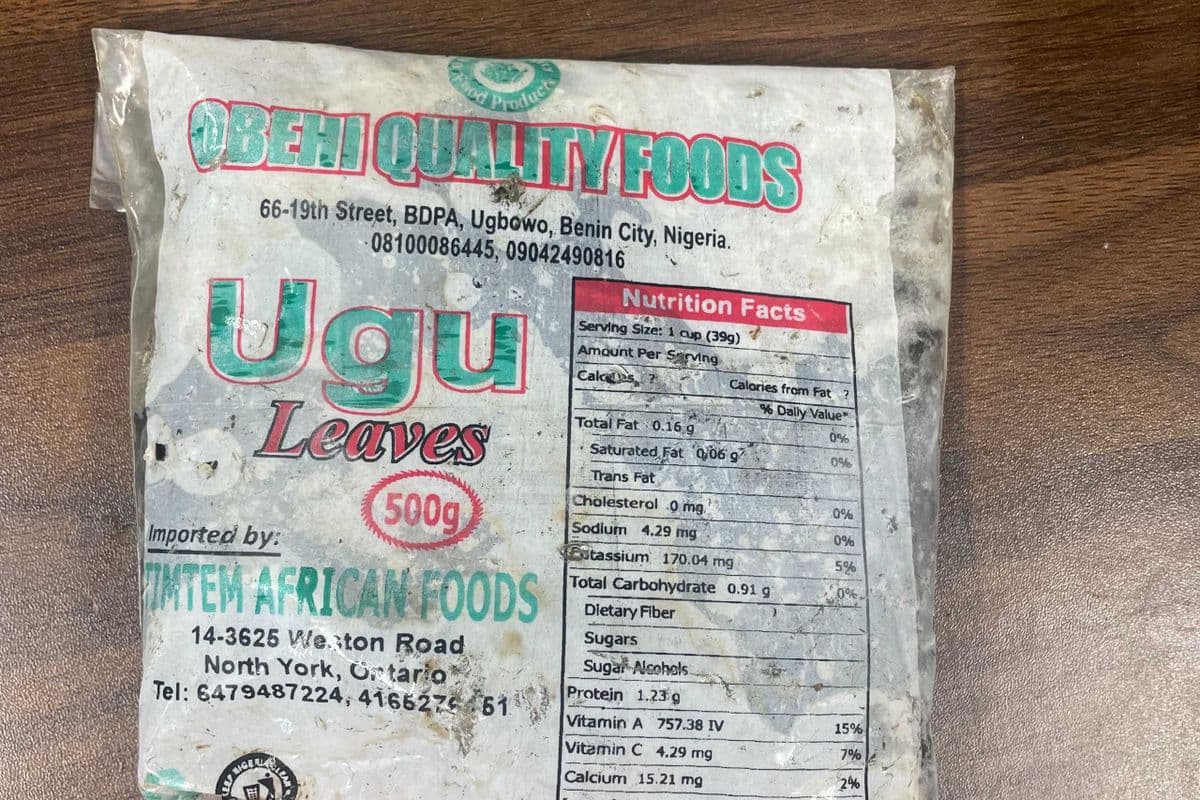 Ugu Leaf (Frozen)