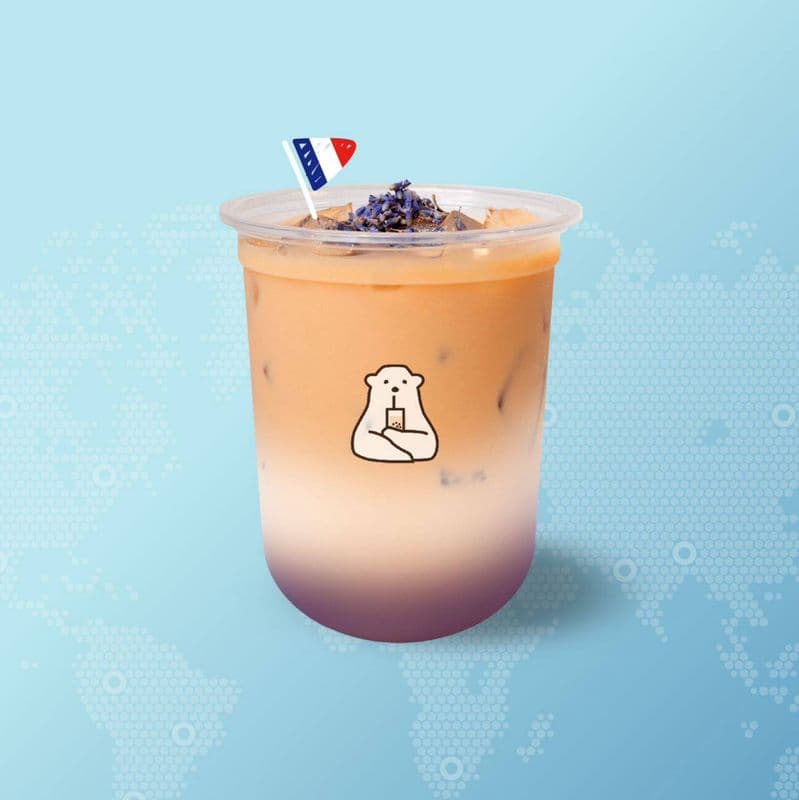 46. Lavender Tea Latte / 46. Thé latte à la lavande