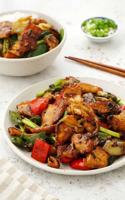 Chicken with Peppers in Black Bean Sauce / 豉椒雞片