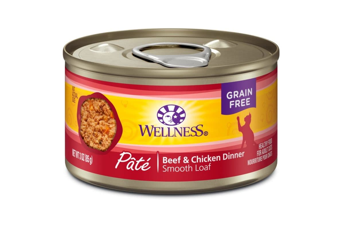 Wellness Complete Health Pate Beef & Chicken Formula Grain-Free Wet Cat Food Cans (3 oz)