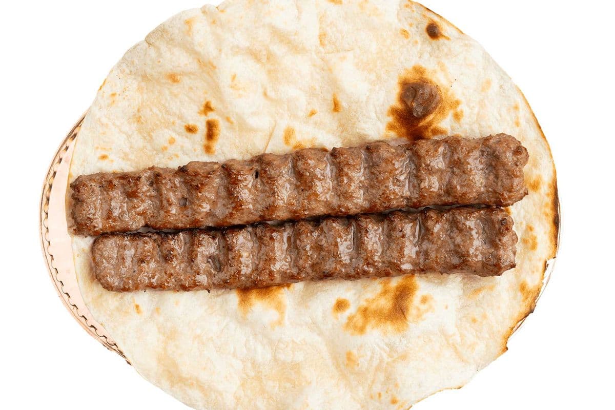 koobideh kabob 2 skewers And tortilla