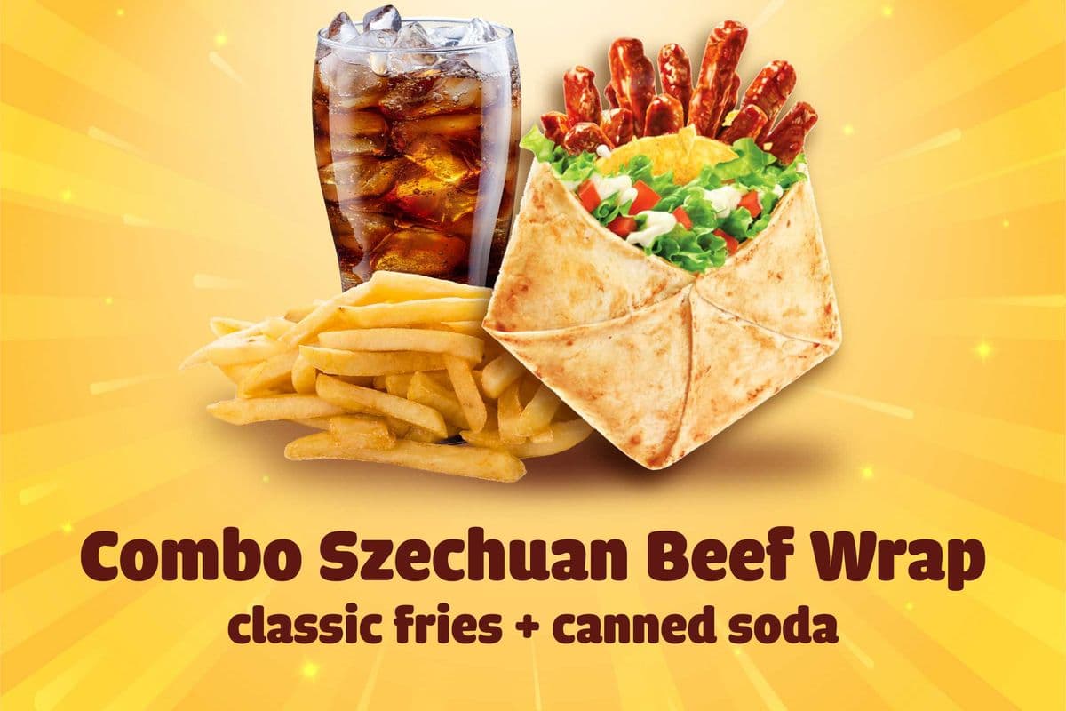 A11. Deluxe Szechuan Beef Tenderloin Wrap Meal