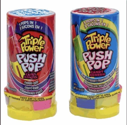 Topps Triple Power Push Pops 34g
