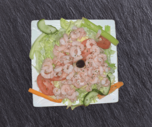 Salade aux crevettes - 9 po