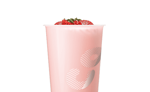 Strawberry with Fresh Milk w/White Pearl(Large)