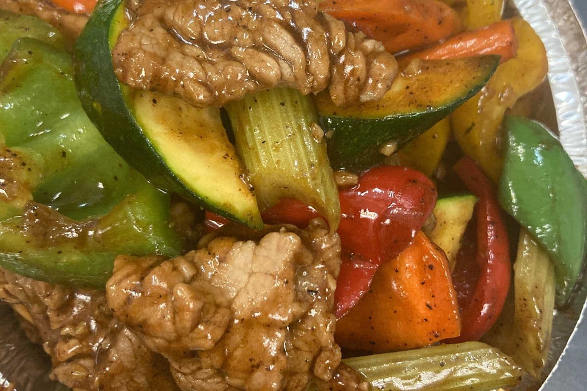 64. Black Pepper Chicken or Beef