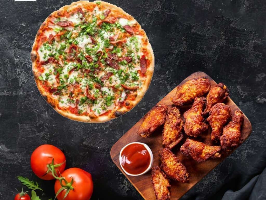 Single Pizza & Wings (Large)