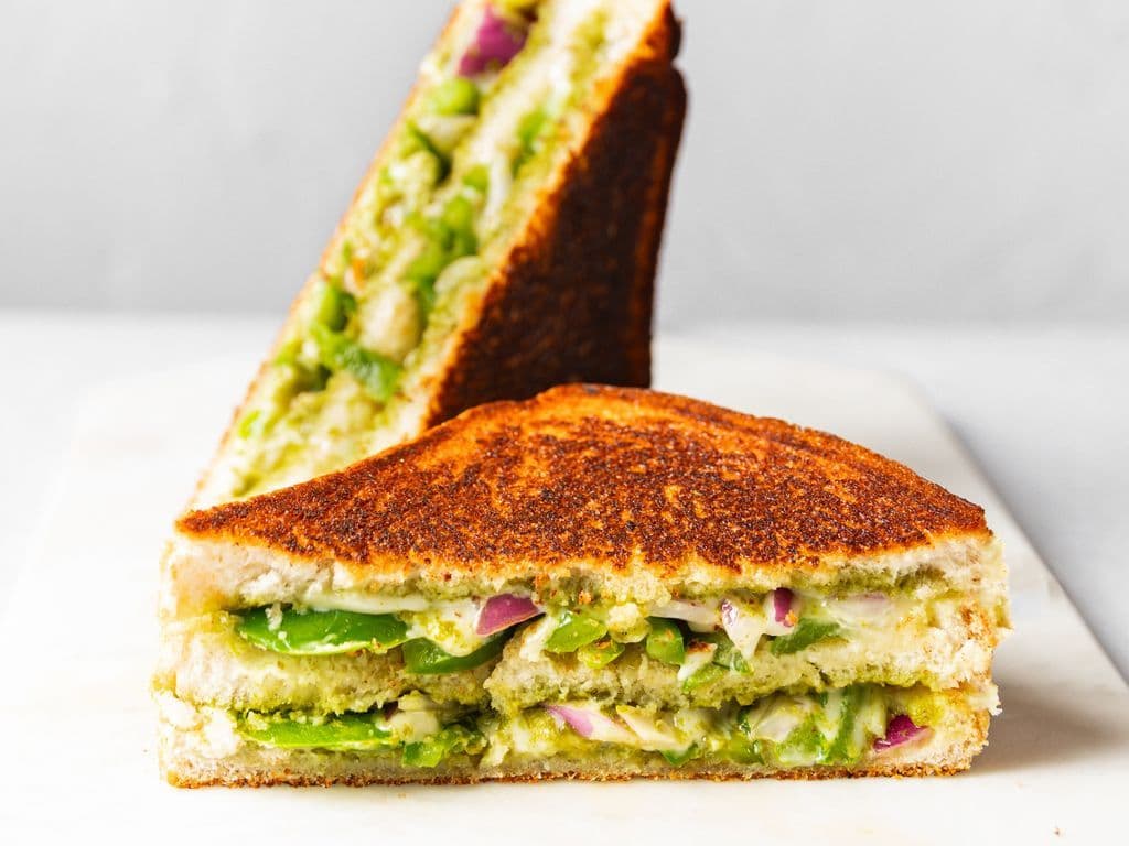 Green Chili Cheese Toast