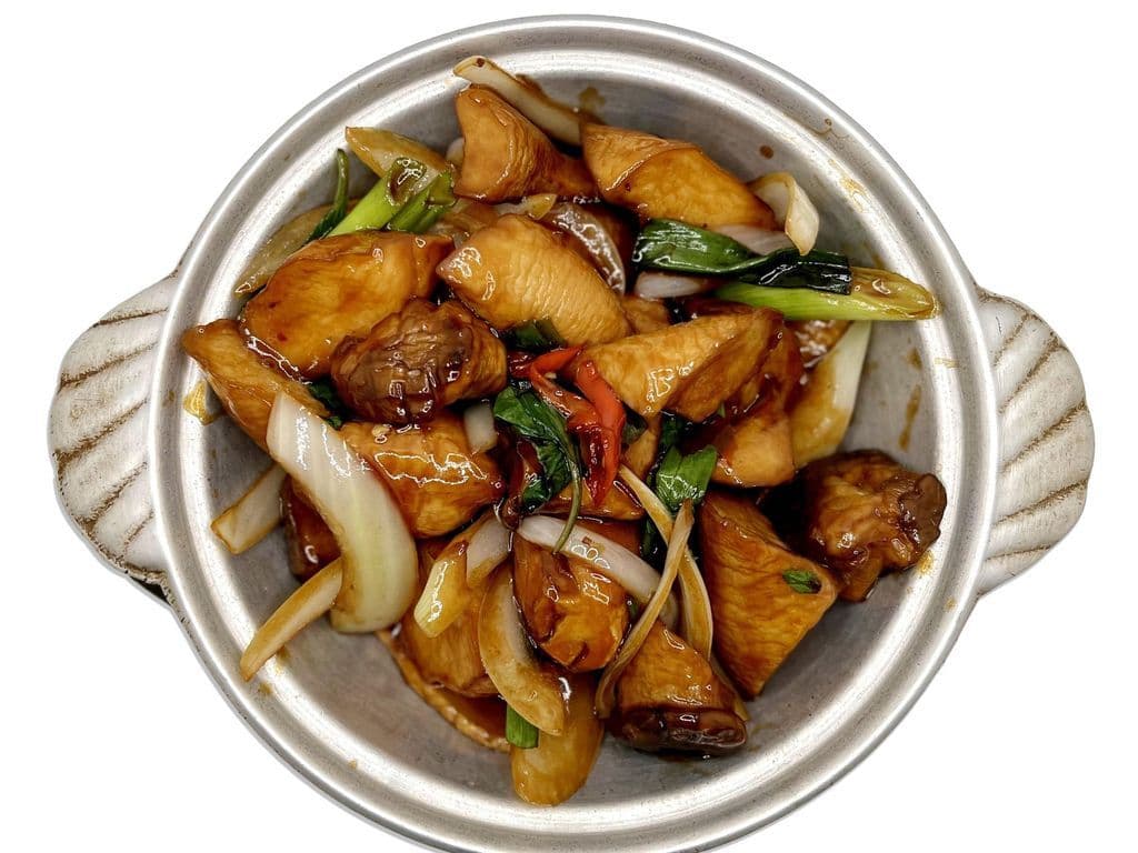 Basil Garlic Trio Sauce Chicken/King Oyster Mushroom combo(三杯雞/杏鮑菇套餐)
