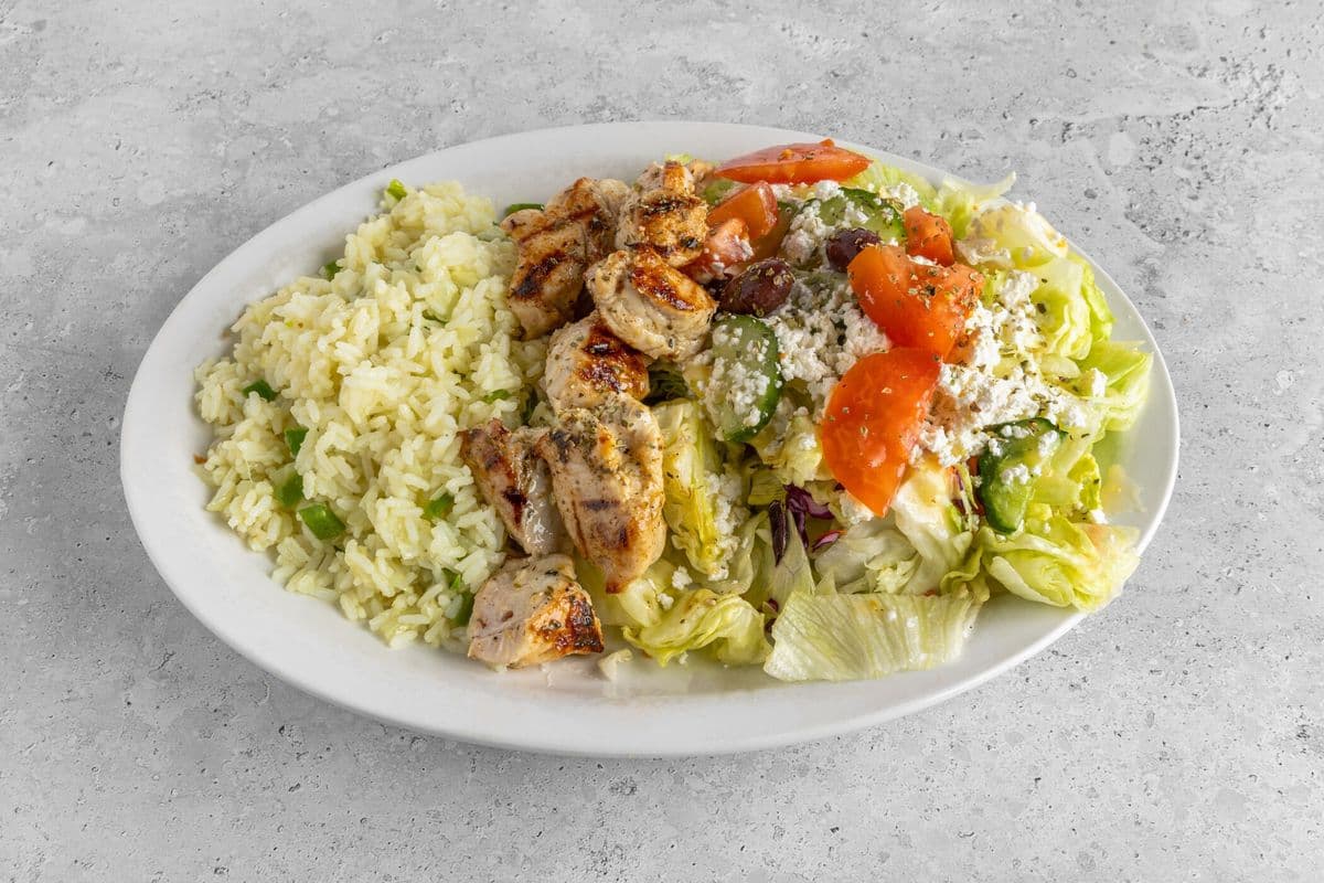 Chicken Souvlaki Dinner