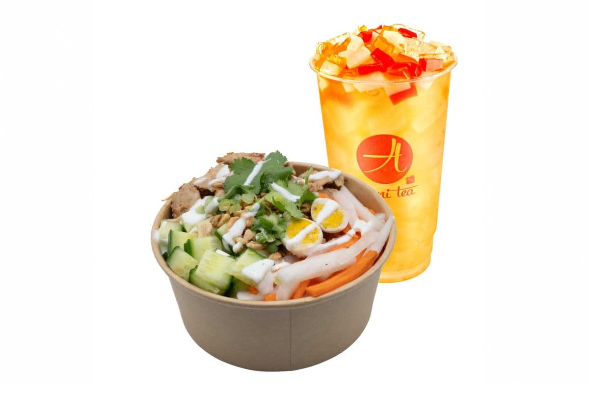 Blazin Satay Chicken Farm Harvest Sticky Rice Bowl Value Combo Meal