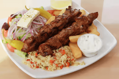Plat #4 - Deux souvlakis de porc sur brochette
