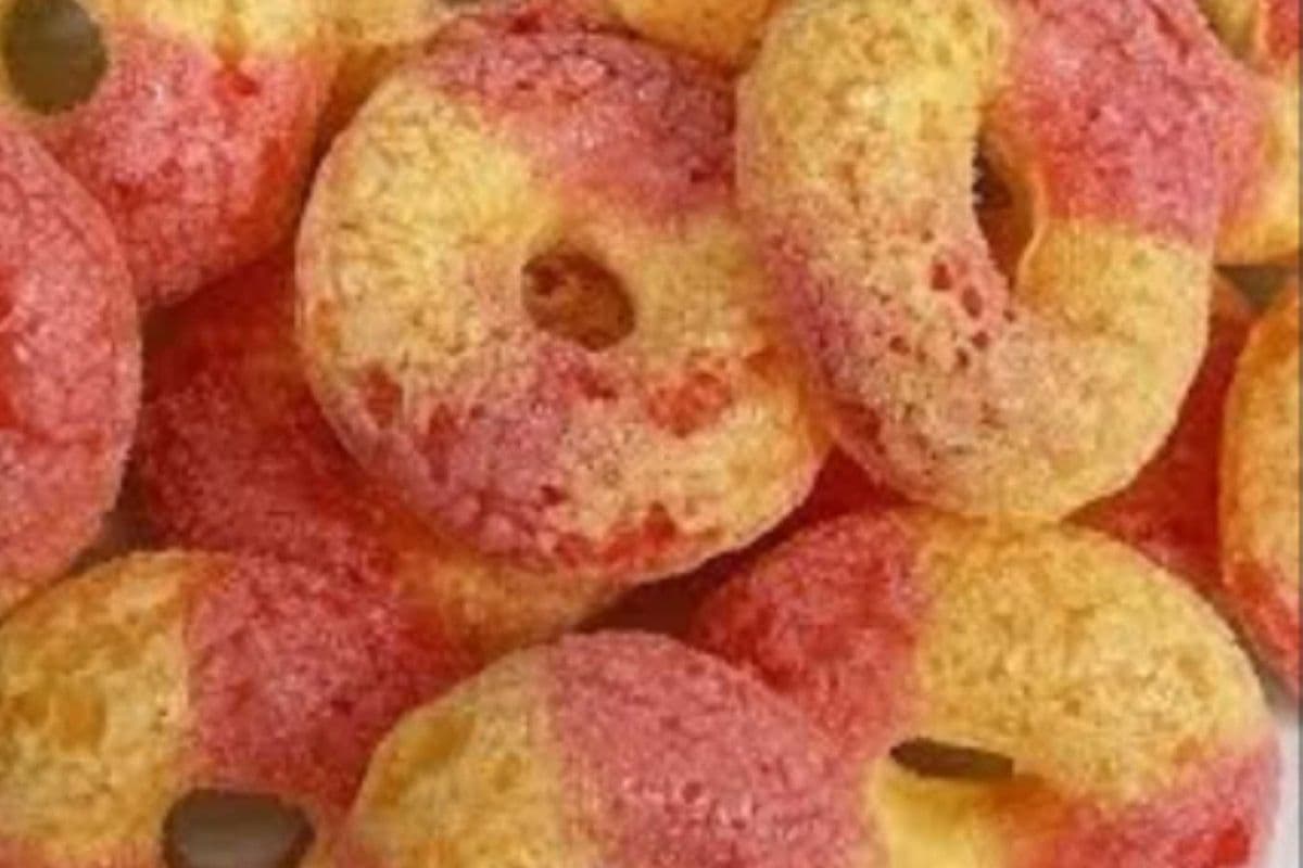 Anneaux à la pêches sucrés lyophilisés 30g