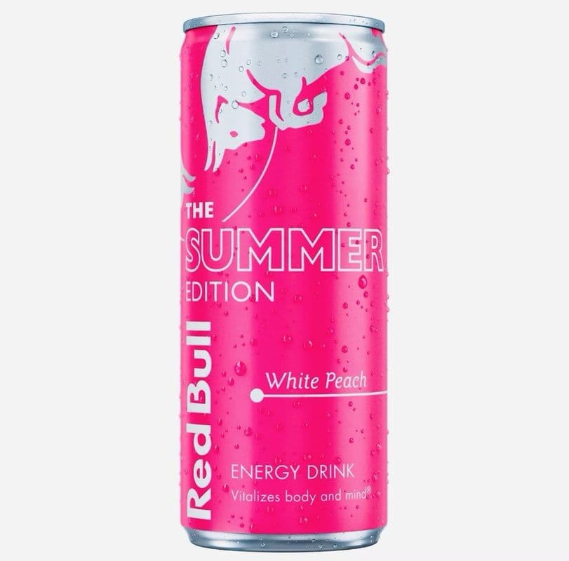 Red Bull Boisson Énergisante Peche Blanche 250mL / Red Bull Energy Drink White Peach 250mL