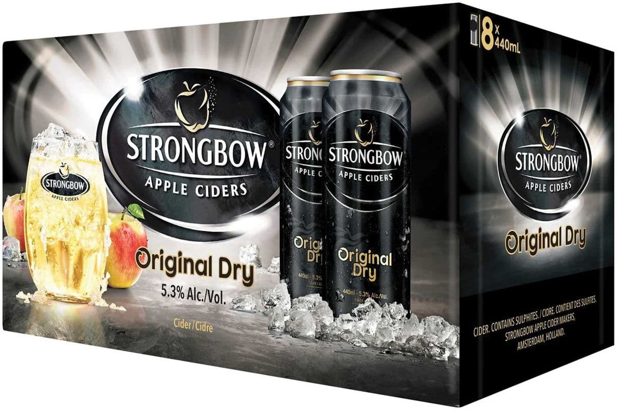 STRONGBOW ORIGINAL APPLE CIDER 8 CANS (8 x 440 ML)