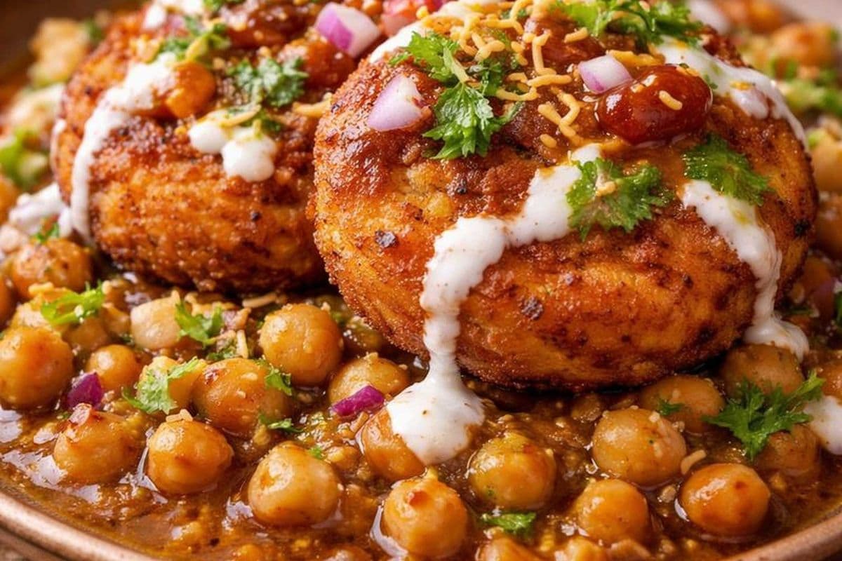 Aloo Tikki with Channa