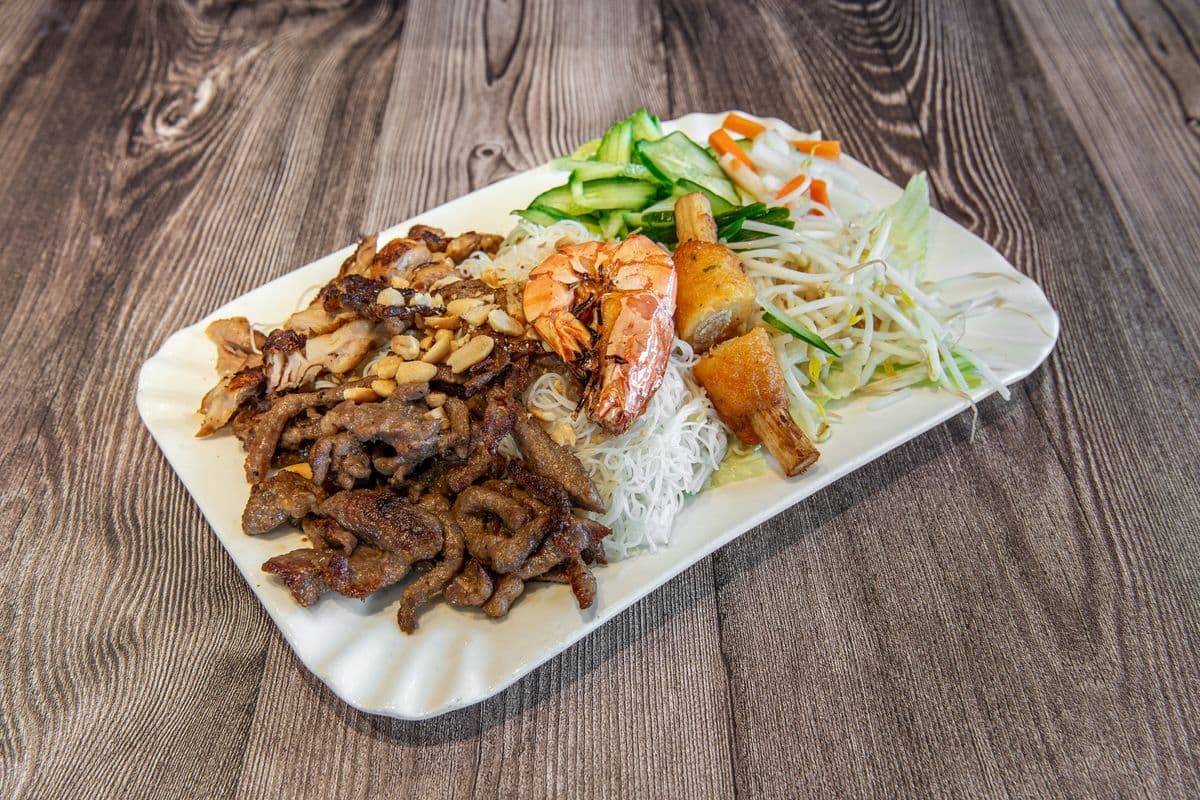 505. BBQ Beef, Minced Shrimp on Sugarcane, and Grilled Shrimp - Bo Nuong, Chao Tom, Tom Nuongr