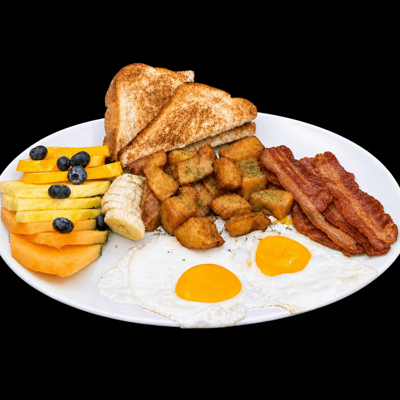 Deux (2) oeufs, une (1) viande / Two (2) eggs, one (1) meat
