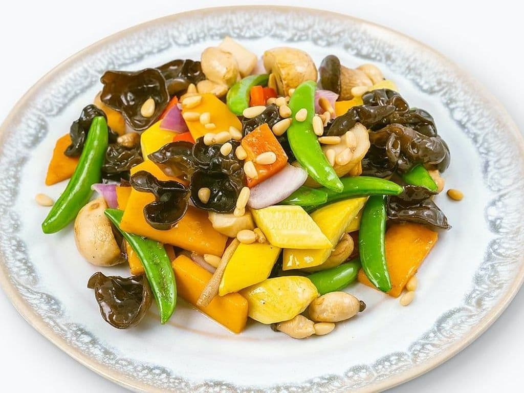 803 Pumpkin with Assorted Mushrooms 有機南瓜炒雜菌