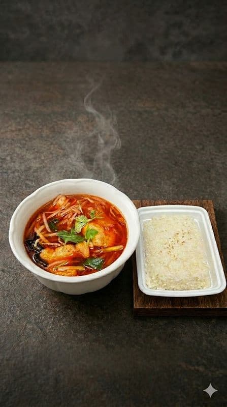 🍲*NEW* Spicy Fish Hot Pot (with Rice)🐟🌶 / 🍲*NEW*麻辣魚片火鍋(配白飯一碗)🐟🌶